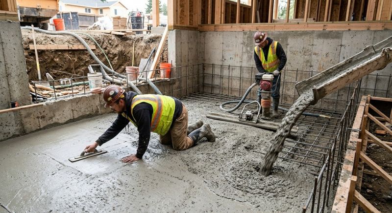 Basement Concrete Installation in Amma, WV