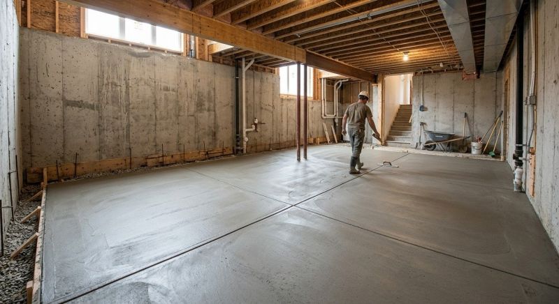 Basement Slab Installation in Charleston, WV