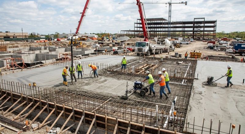 Commercial Slab Installation in Hurricane, WV