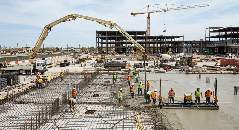 Commercial Slab Installation in Nitro, WV