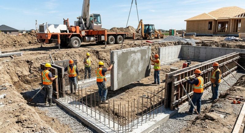 Foundation Wall Pouring in Eleanor, WV