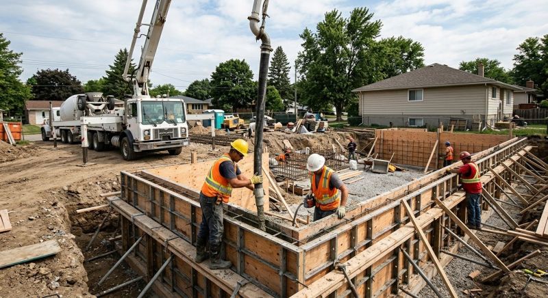 Poured Foundation Installation in Charleston, WV