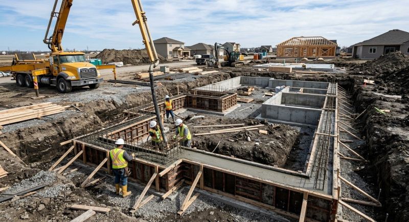Poured Foundation Installation in Charleston, WV